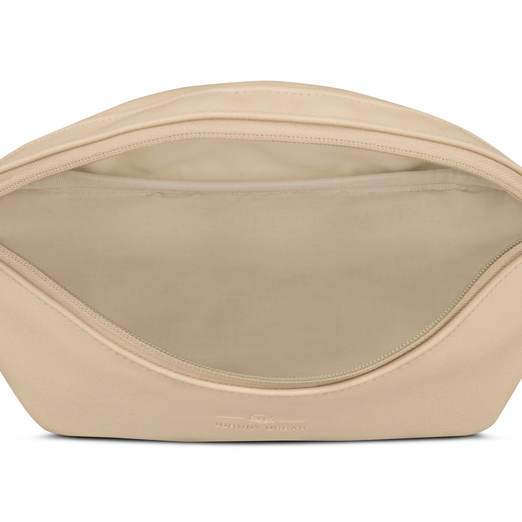 Beige Bauchtasche 'Toni' aus Kunstleder mit offenem Hauptfach und einem Innenfach