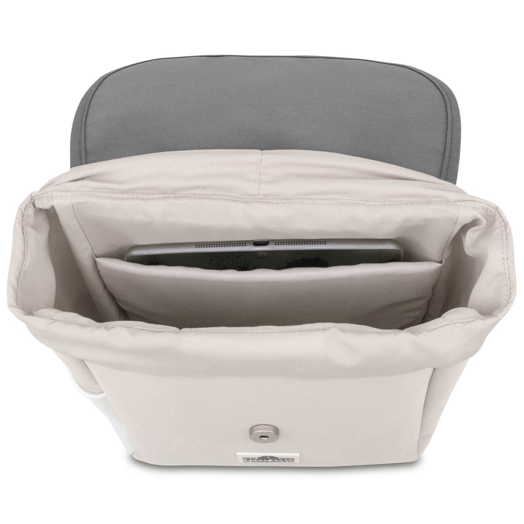 Offener Damen-Rucksack 'Romy' in Beige-Grau mit Tabletfach und Innenraum