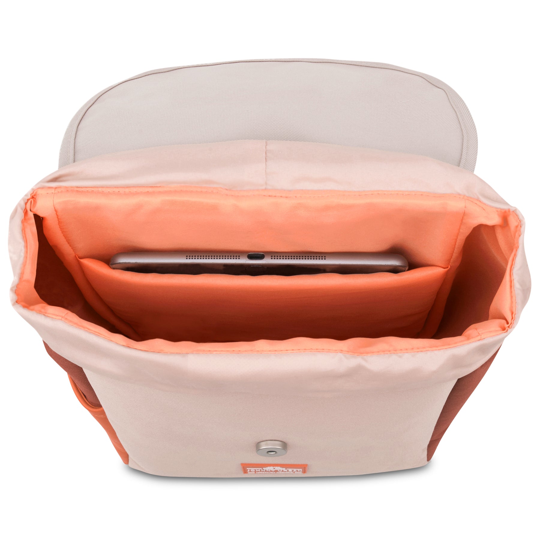 Rucksack Damen 'Romy' in rosa-orange mit gepolstertem Laptopfach und offenem Hauptfach