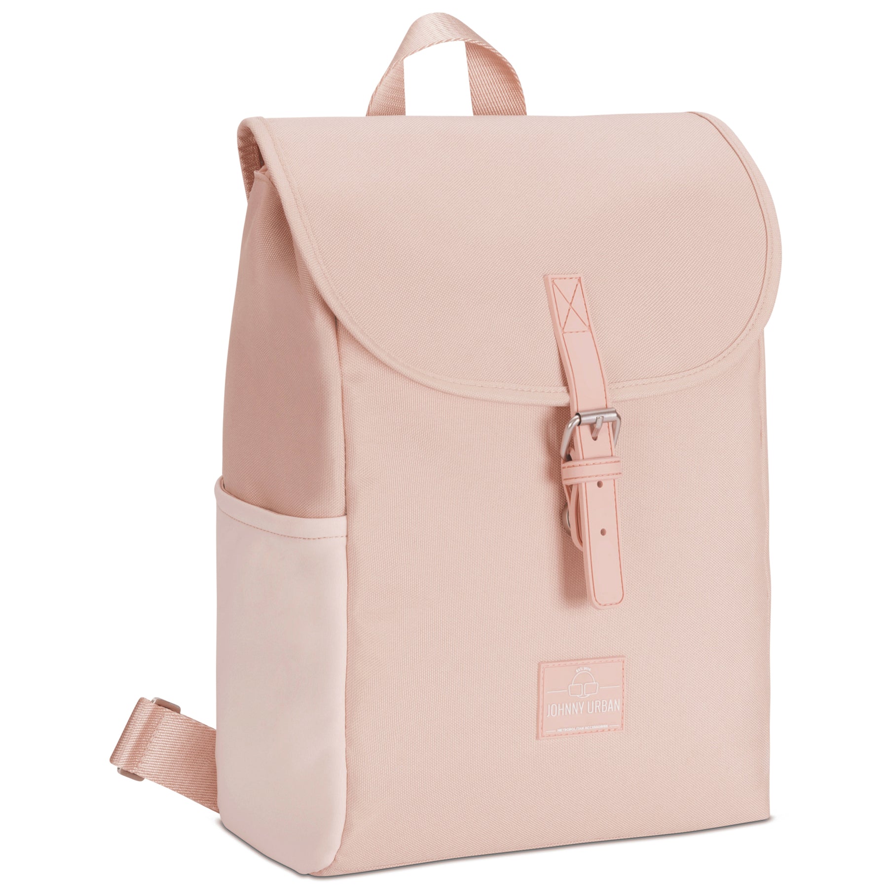 Kleiner Damen-Rucksack Romy von Johnny Urban in Rosé mit Klappe und verstellbarem Verschluss