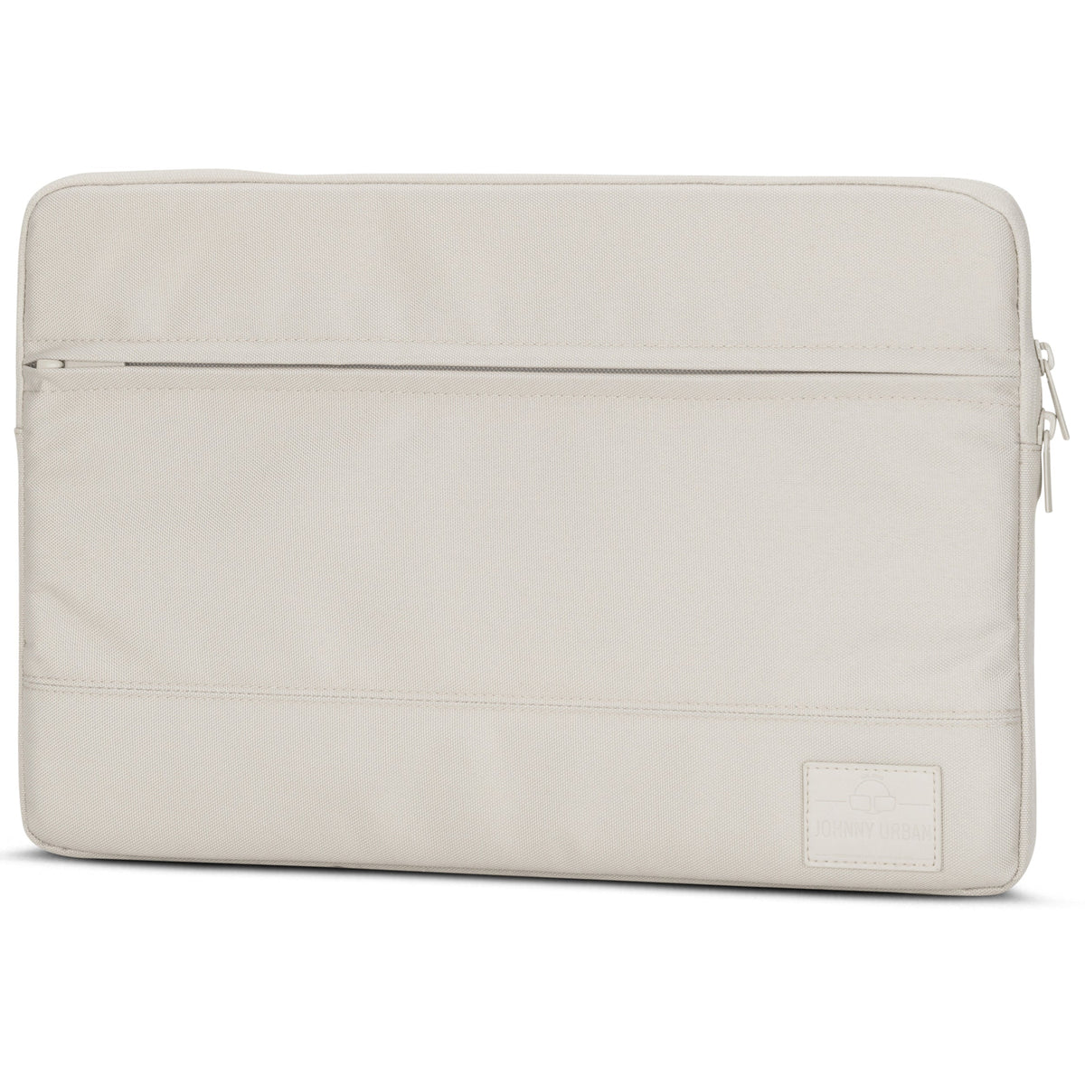 Beige Laptop-Hülle Jake von Johnny Urban für 13-16 Zoll Laptops mit Reißverschluss und Fronttasche