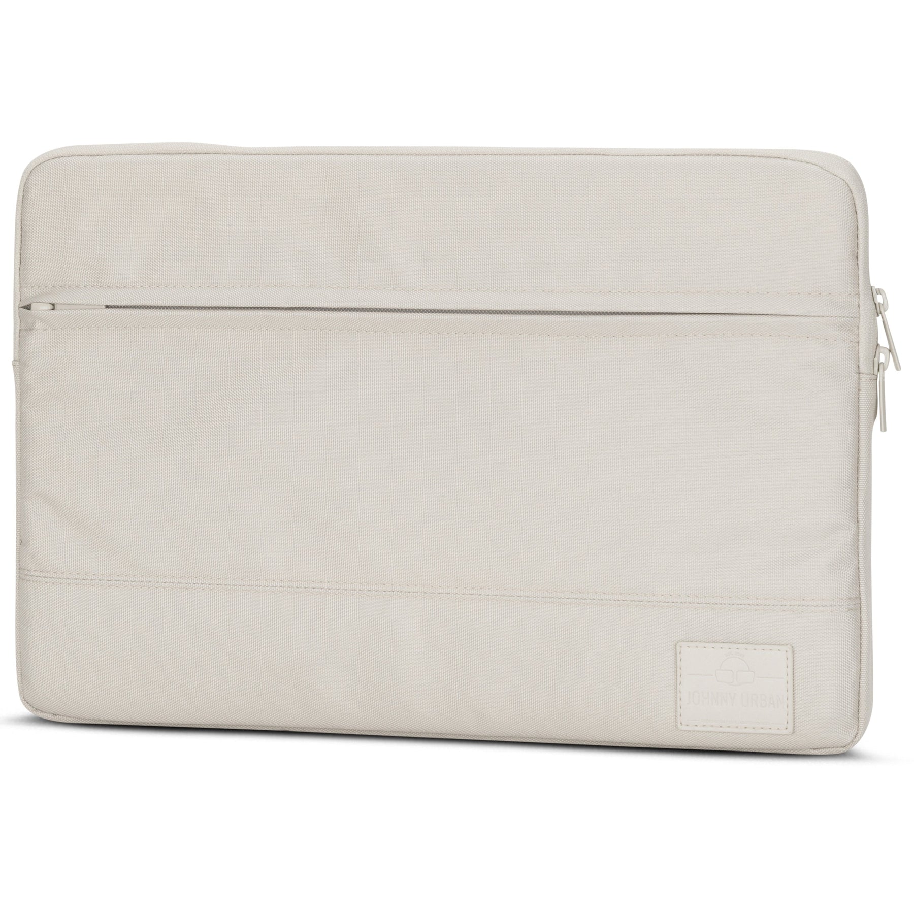Beige Laptop-Hülle Jake von Johnny Urban für 13-16 Zoll Laptops mit Reißverschluss und Fronttasche