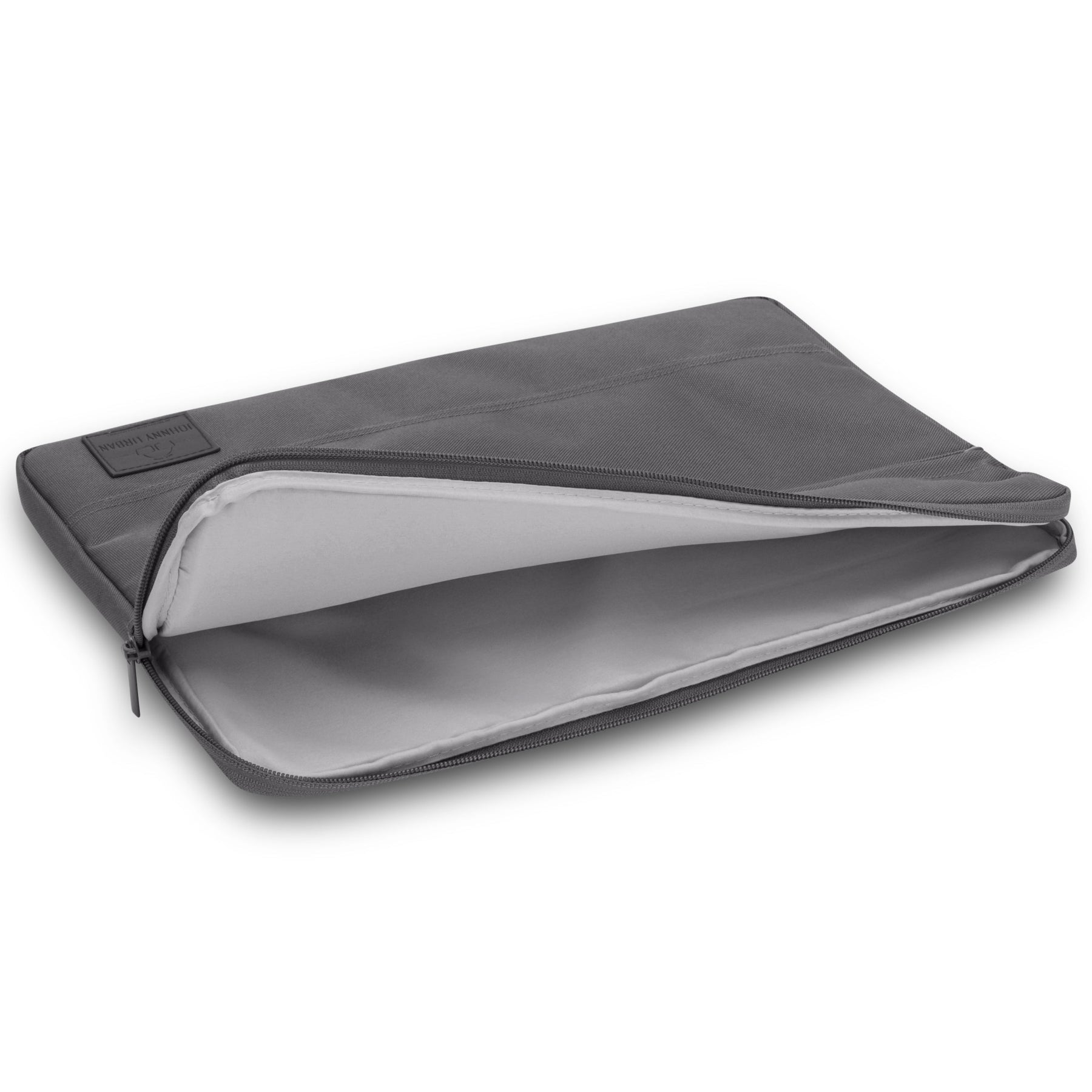 Graue Laptop Hülle 'Jake' für 13-16 Zoll Laptops mit Reißverschluss und weichem Innenfutter