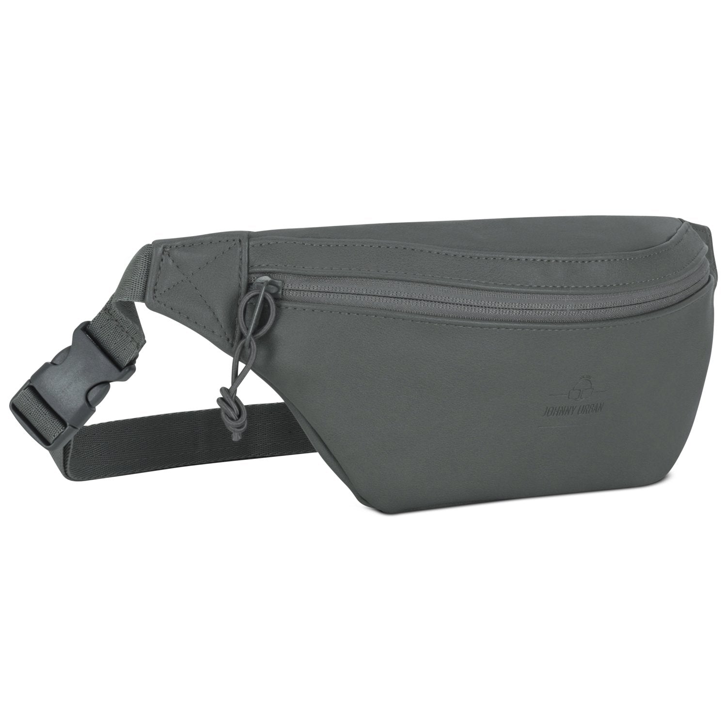Johnny Urban Bauchtasche 'Toni' aus dunkelgrauem Kunstleder mit Reißverschluss und verstellbarem Gurt