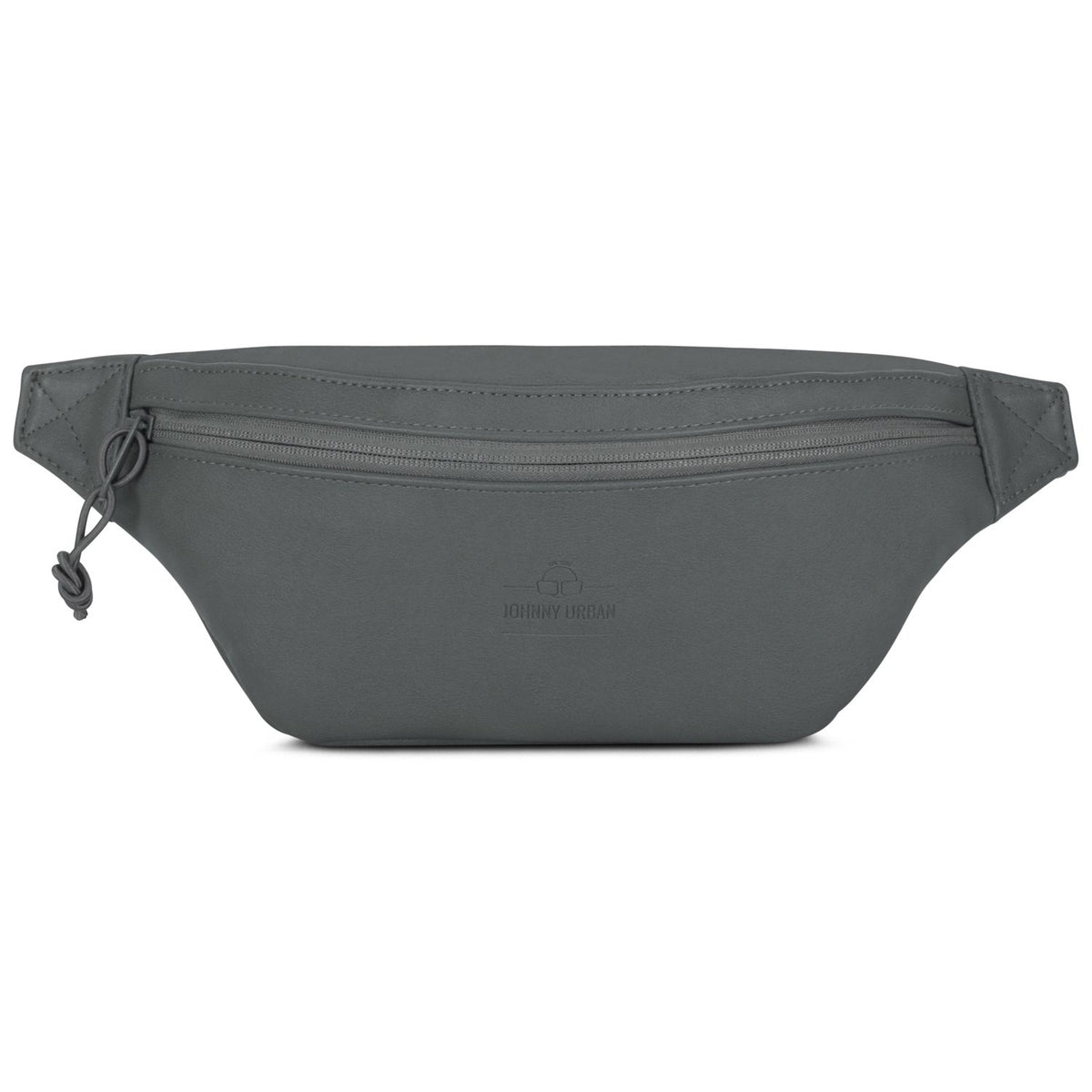Graue Bauchtasche 'Toni' aus Kunstleder mit Reißverschluss und Johnny Urban Logo