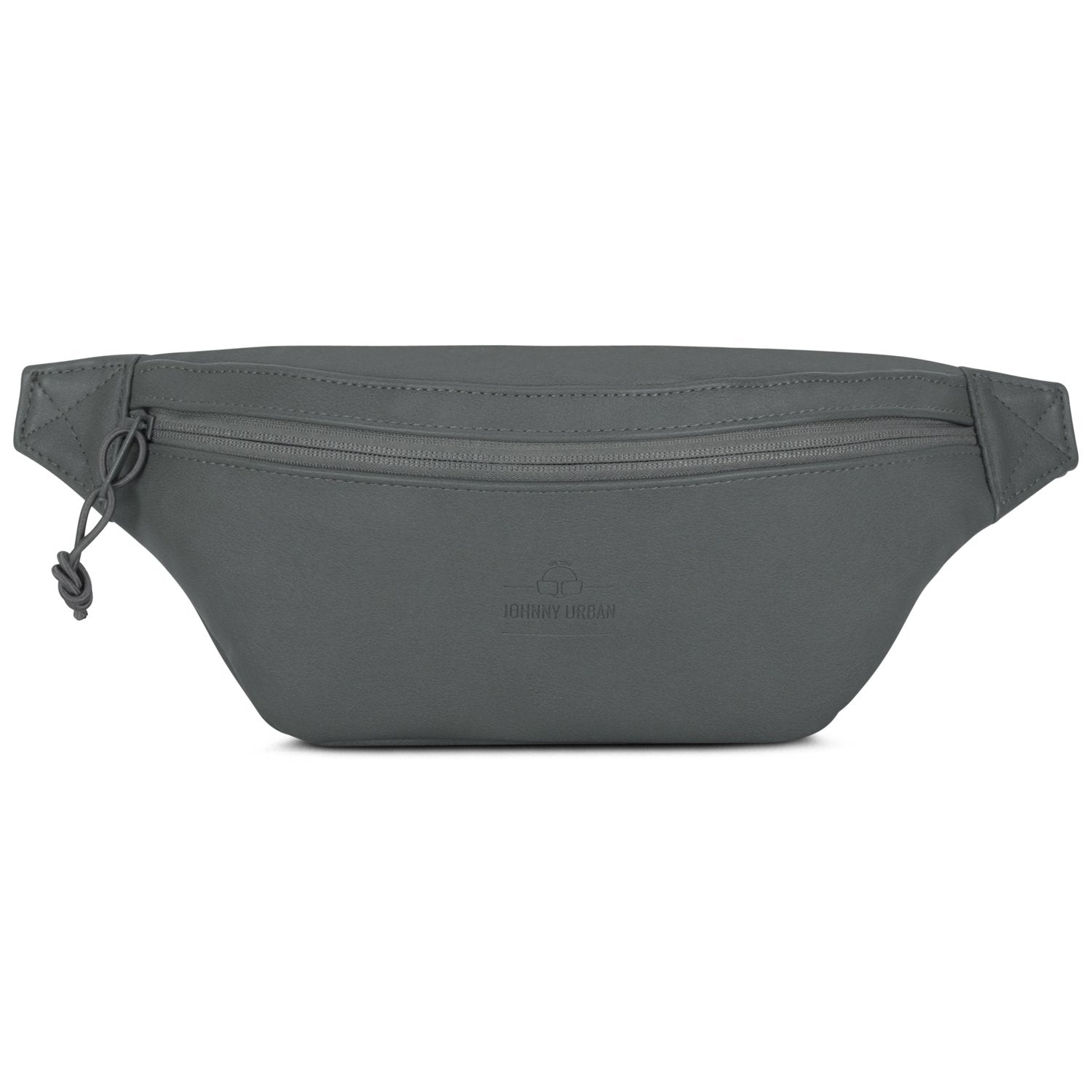 Graue Bauchtasche 'Toni' aus Kunstleder mit Reißverschluss und Johnny Urban Logo