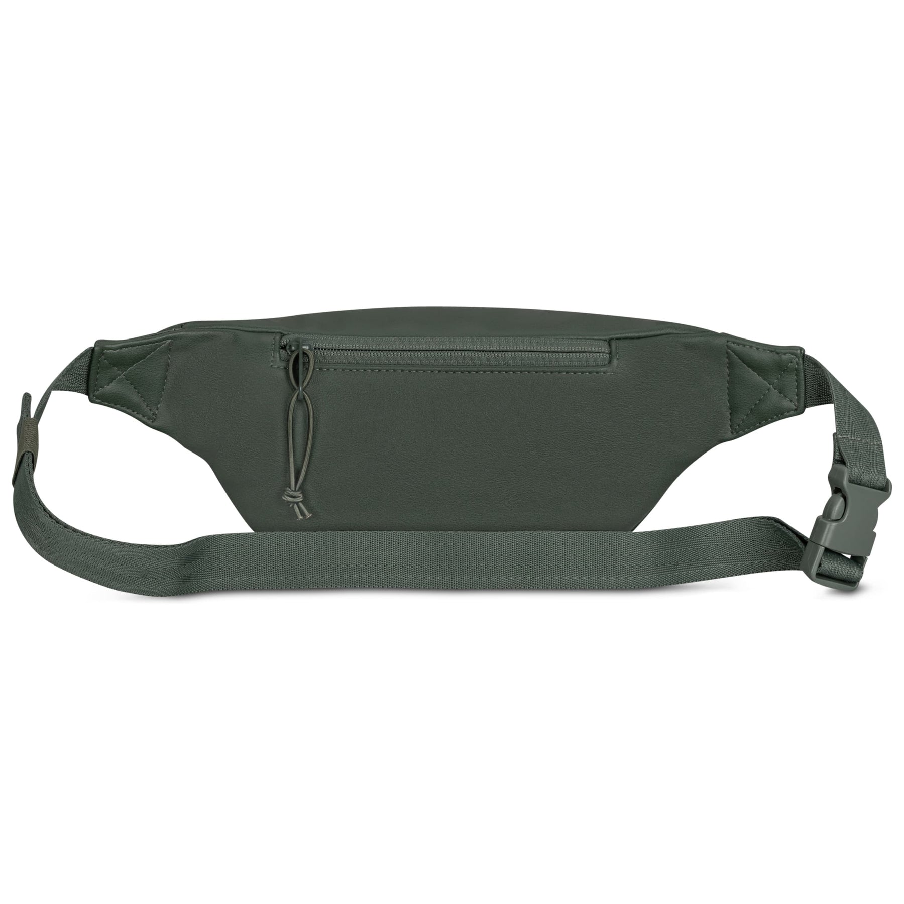 Grüne Bauchtasche 'Toni' aus Kunstleder mit Reißverschluss und verstellbarem Gurt