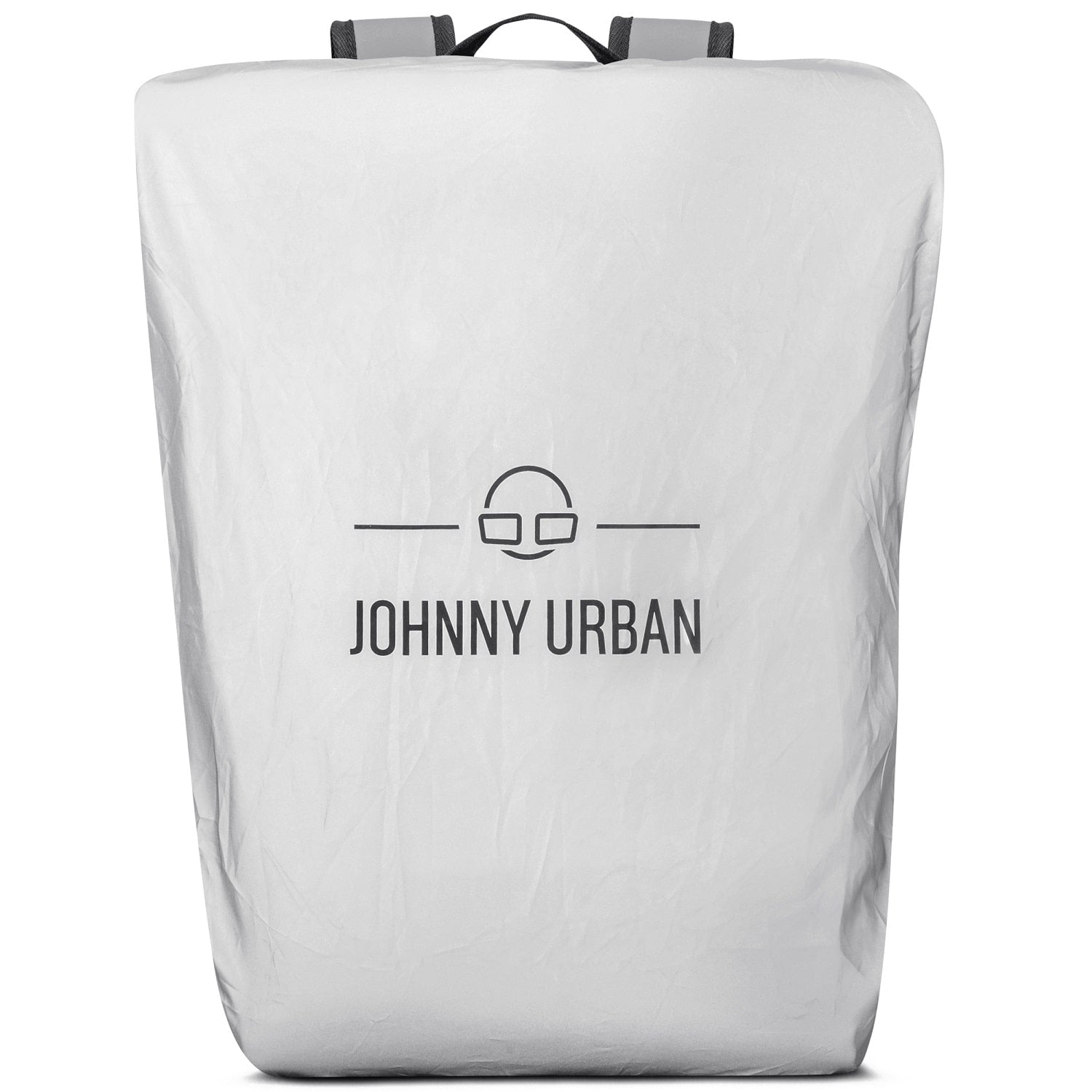 Rucksack mit Regenschutzhülle 'Bo L' in weiß mit Johnny Urban Logo