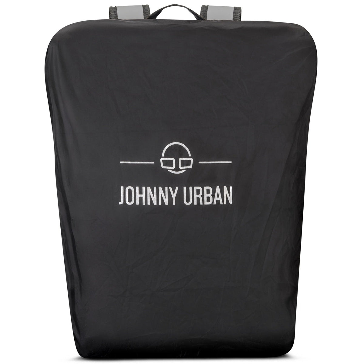 Schwarze Regenschutzhülle 'Bo L' von Johnny Urban über einem Rucksack