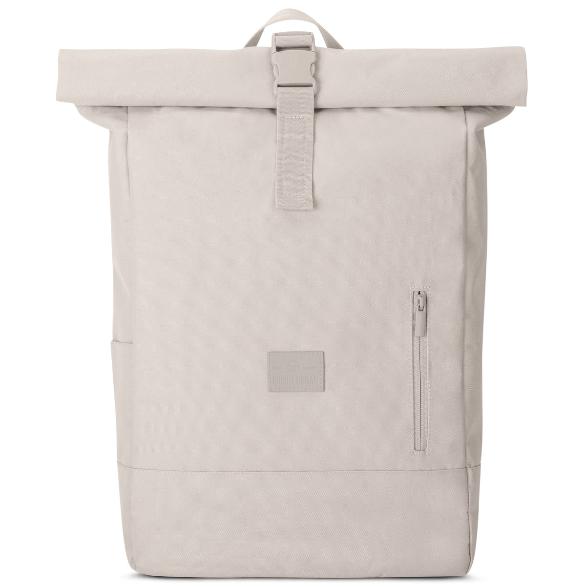 Rolltop Rucksack 'Robin Large' von Johnny Urban in beige mit seitlicher Reißverschlusstasche