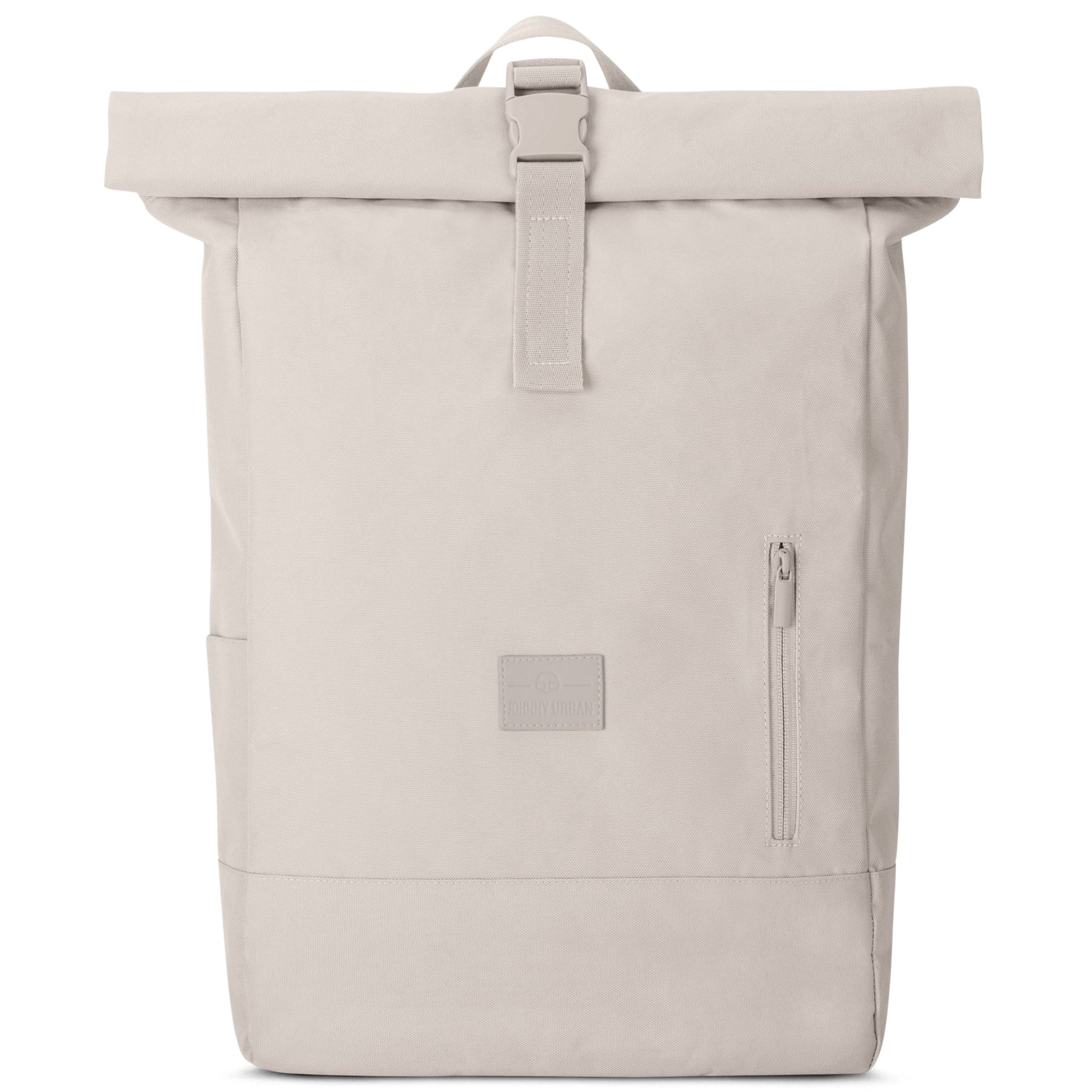 Rolltop Rucksack 'Robin Large' von Johnny Urban in beige mit seitlicher Reißverschlusstasche
