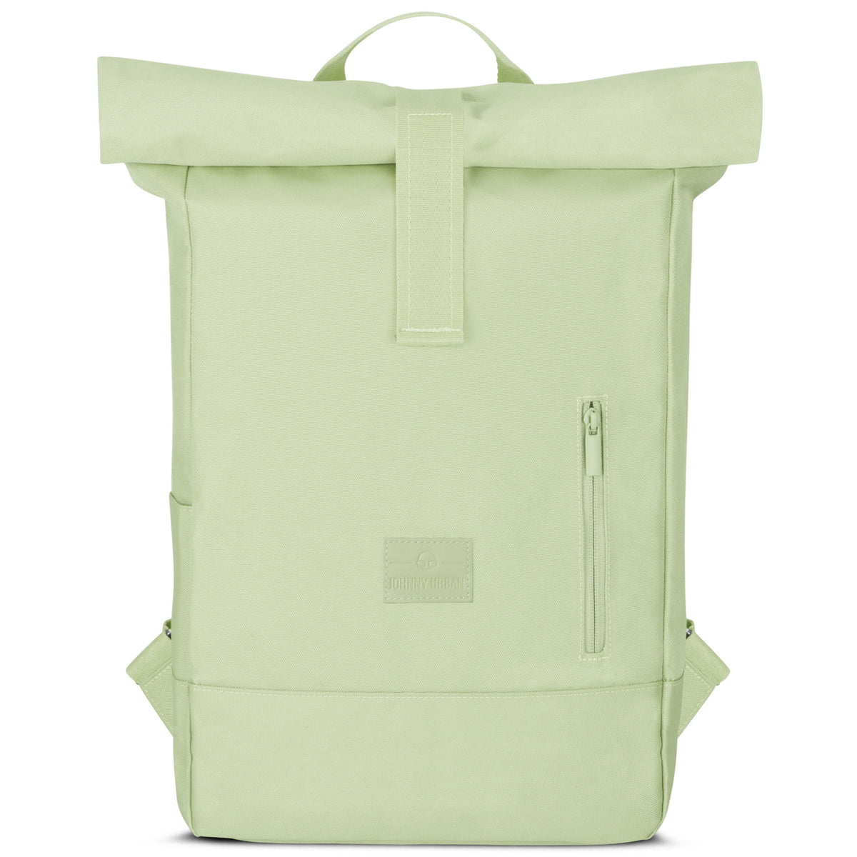 Rolltop Rucksack 'Robin Medium' von Johnny Urban in limettengrün mit Fronttasche und Tragegriff