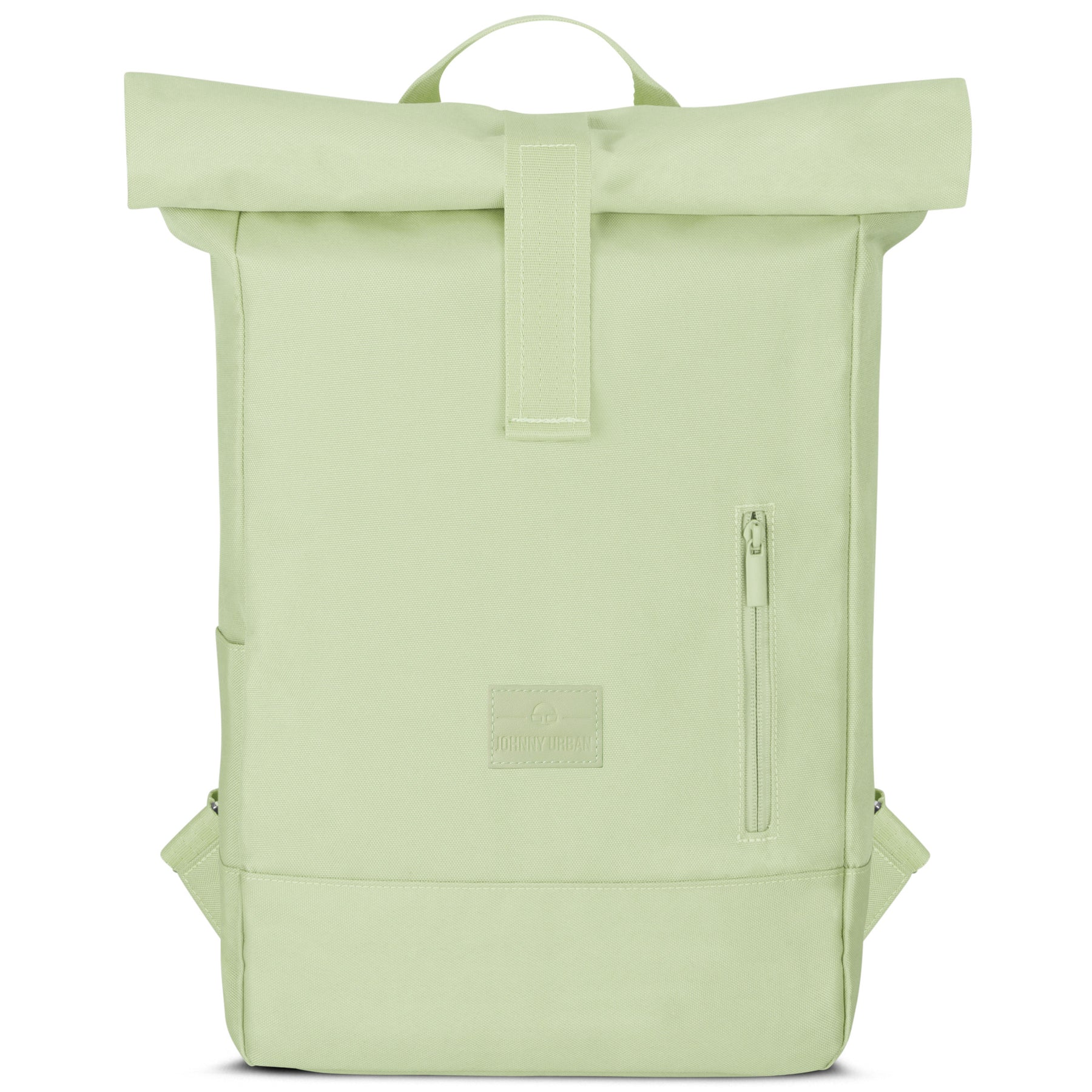 Rolltop Rucksack 'Robin Medium' von Johnny Urban in limettengrün mit Fronttasche und Tragegriff
