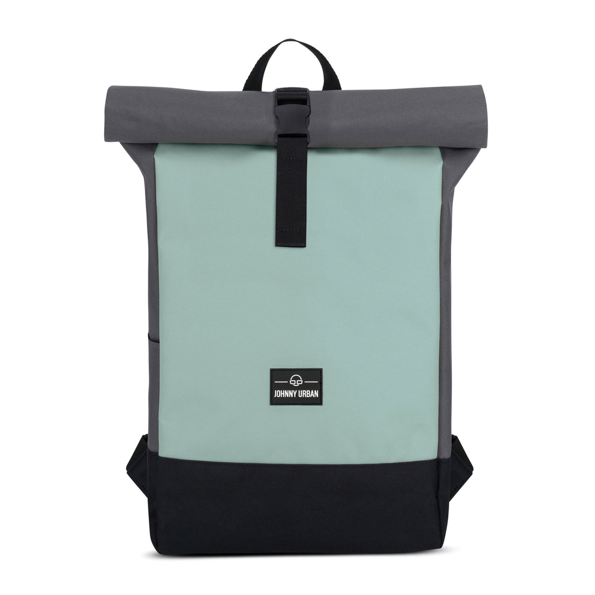 Johnny Urban Rolltop Rucksack 'Ryan' in Mint, Grau und Schwarz mit Schnallenverschluss