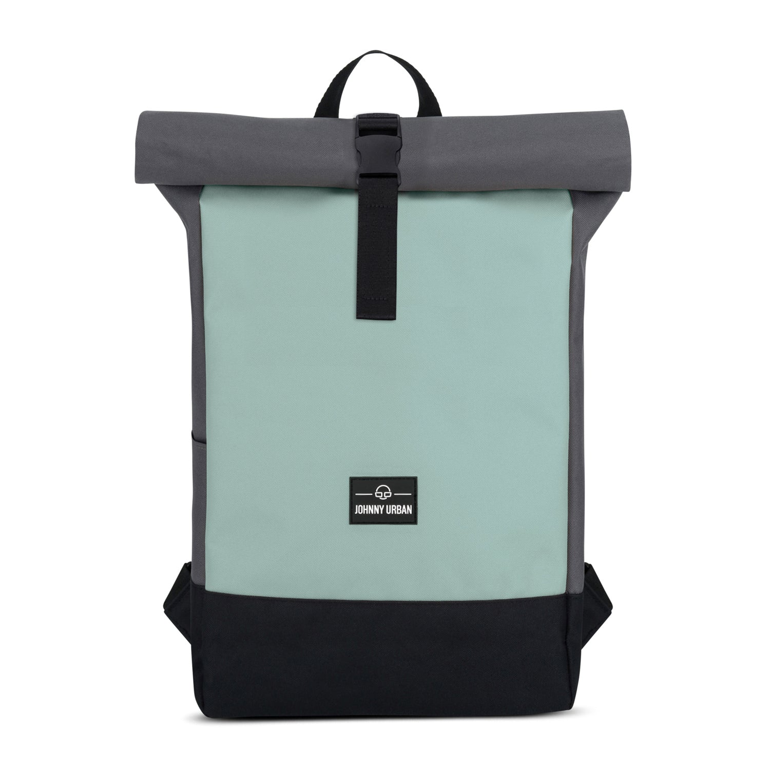 Johnny Urban Rolltop Rucksack 'Ryan' in Mint, Grau und Schwarz mit Schnallenverschluss