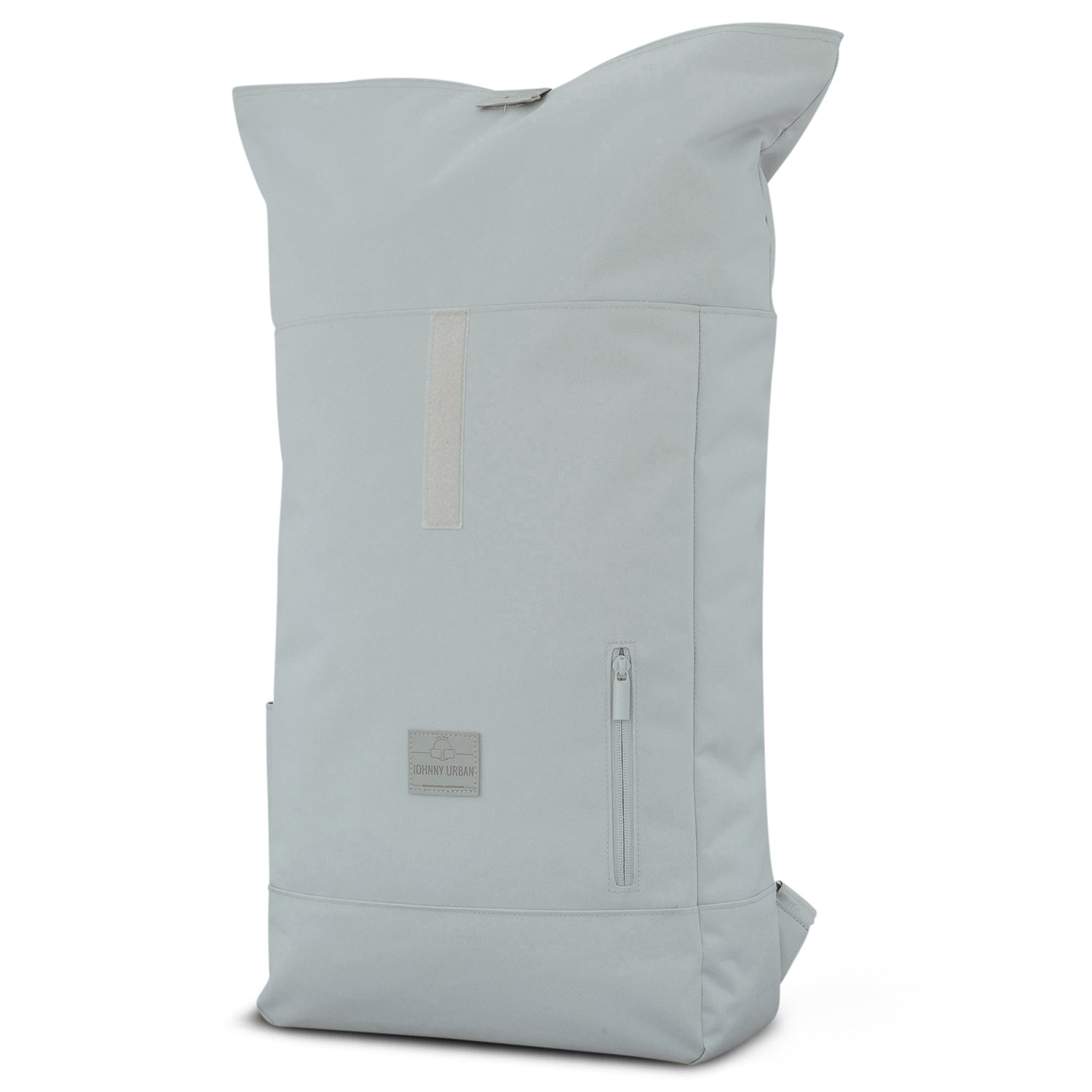 Großer, hellgrauer Rolltop Rucksack 'Robin Large' von Johnny Urban mit Vorderreißverschluss