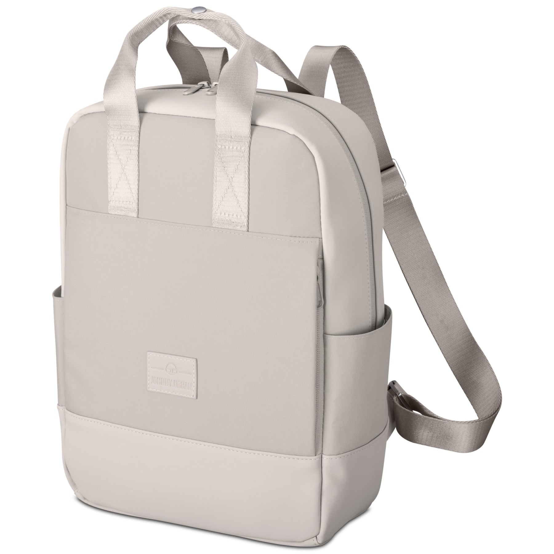 Beiger Rucksack 'Jona Medium' mit zwei Griffen und Seitentaschen