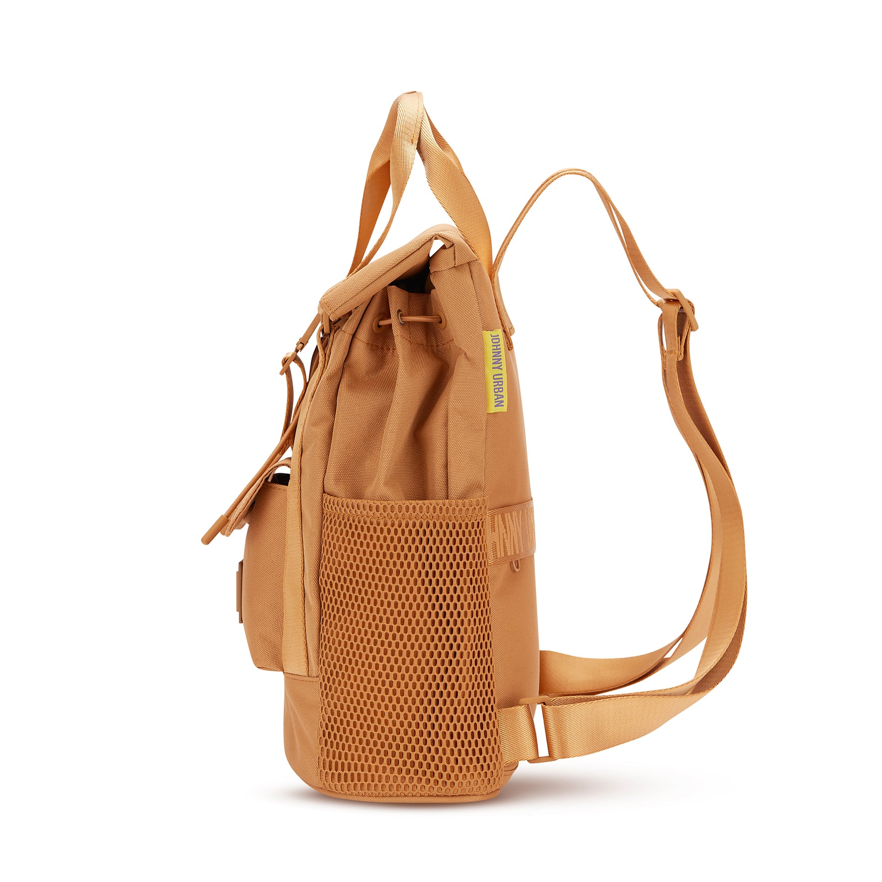 Rucksack 'Jules' von Johnny Urban in karamellbraun mit Netzseitentasche und verstellbaren Schulterriemen