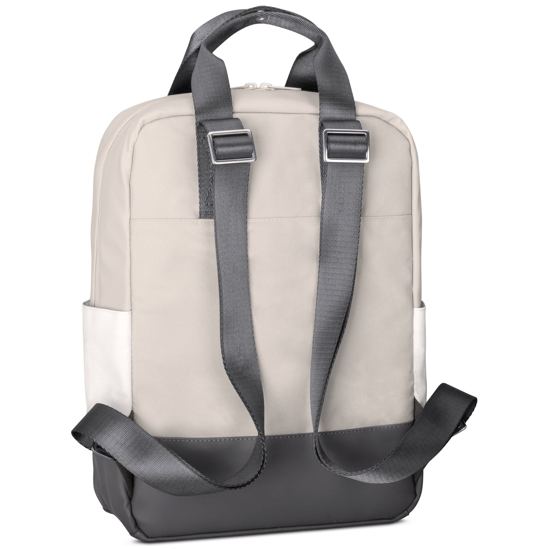Rucksack Jona Medium für Damen in Beige und Grau mit verstellbaren schwarzen Schultergurten