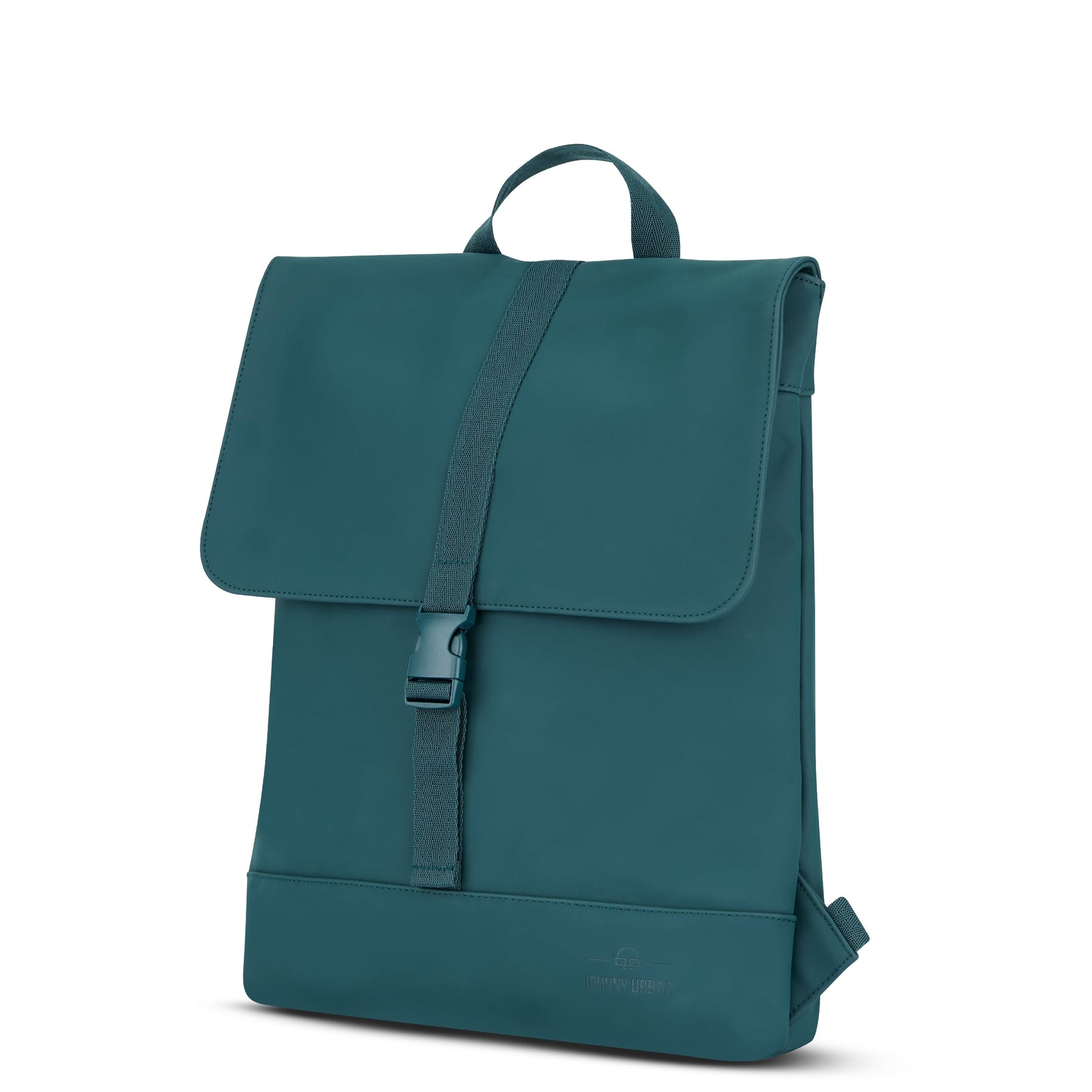 Damenrucksack 'Ruby' von Johnny Urban in modernem Petrolgrün mit Klappe und Klickverschluss