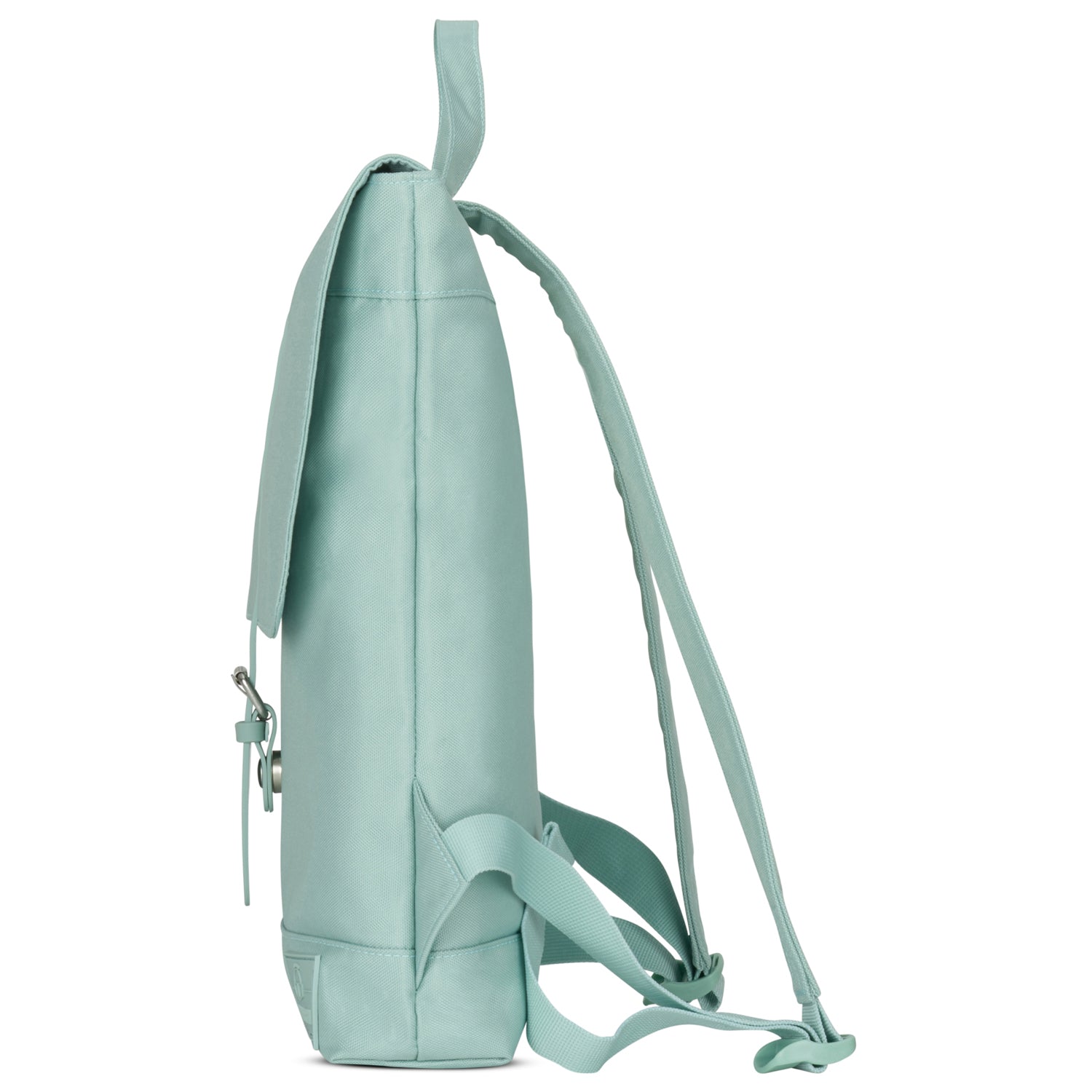 Pastell mintfarbener Damenrucksack 'Mia' von Johnny Urban in Seitenansicht