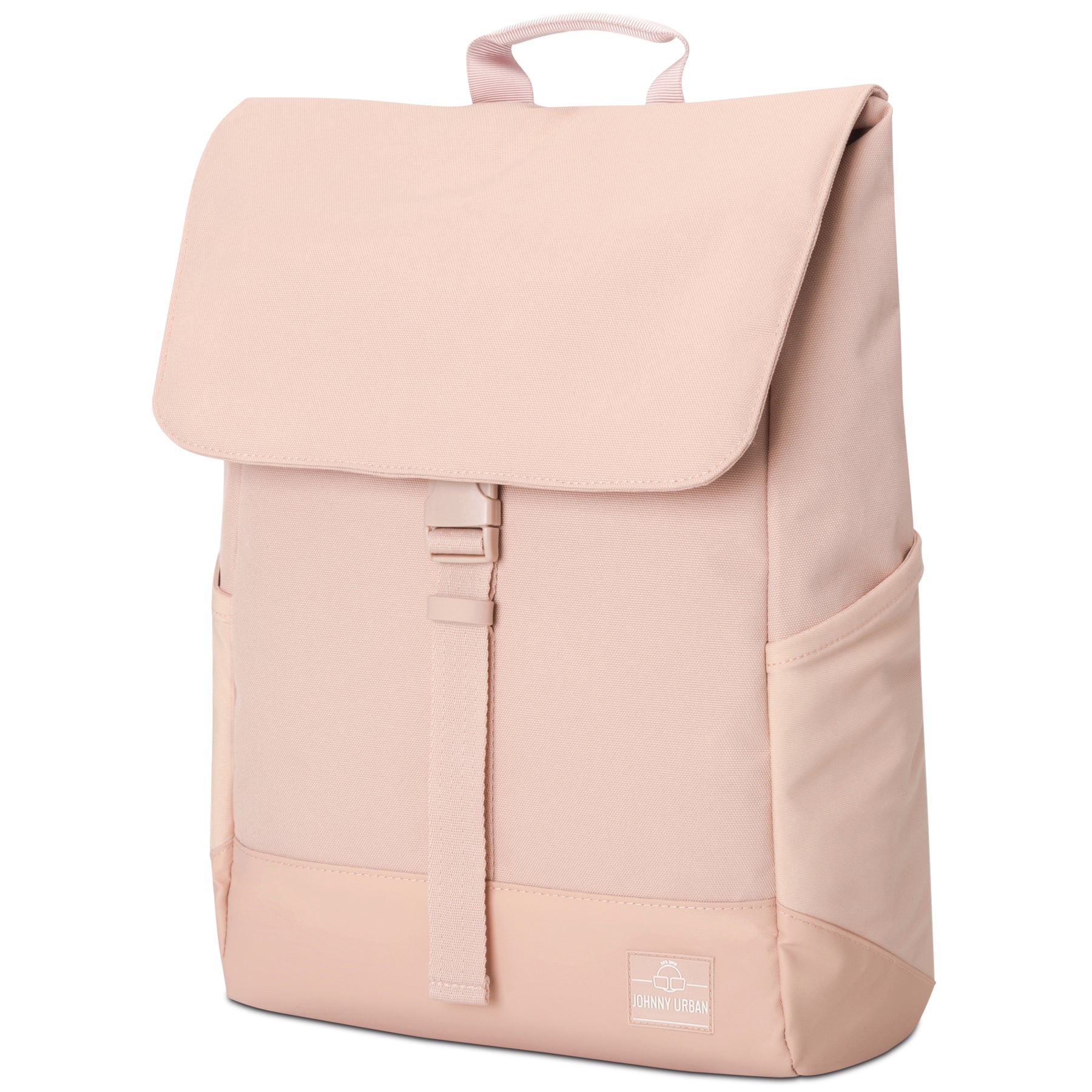 Rucksack 'Mika' von Johnny Urban in Rosa mit Klappenverschluss und Frontverschlussriemen