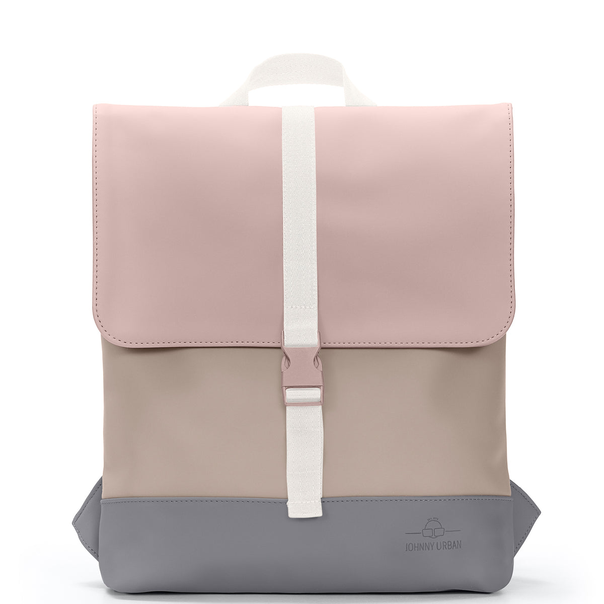 Rucksack Damen 'Ruby' von Johnny Urban in Rosa, Beige und Grau mit Verschlussriemen