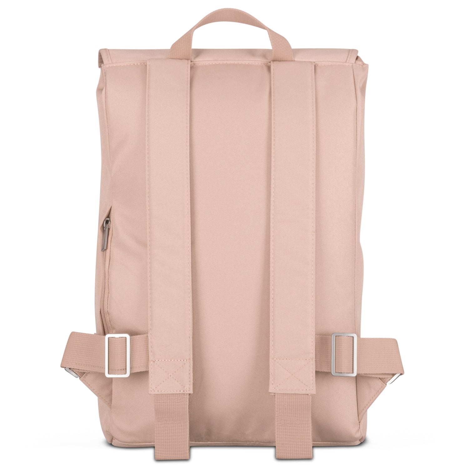 Rucksack Liam in rosa, rechteckig mit gepolsterten Trägern und verstellbaren Gurten