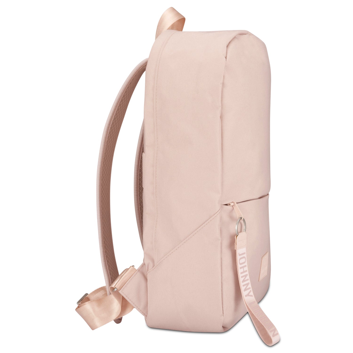 Rucksack Milo von Johnny Urban in rosa mit schlichtem Design und Reißverschlusslasche am Boden