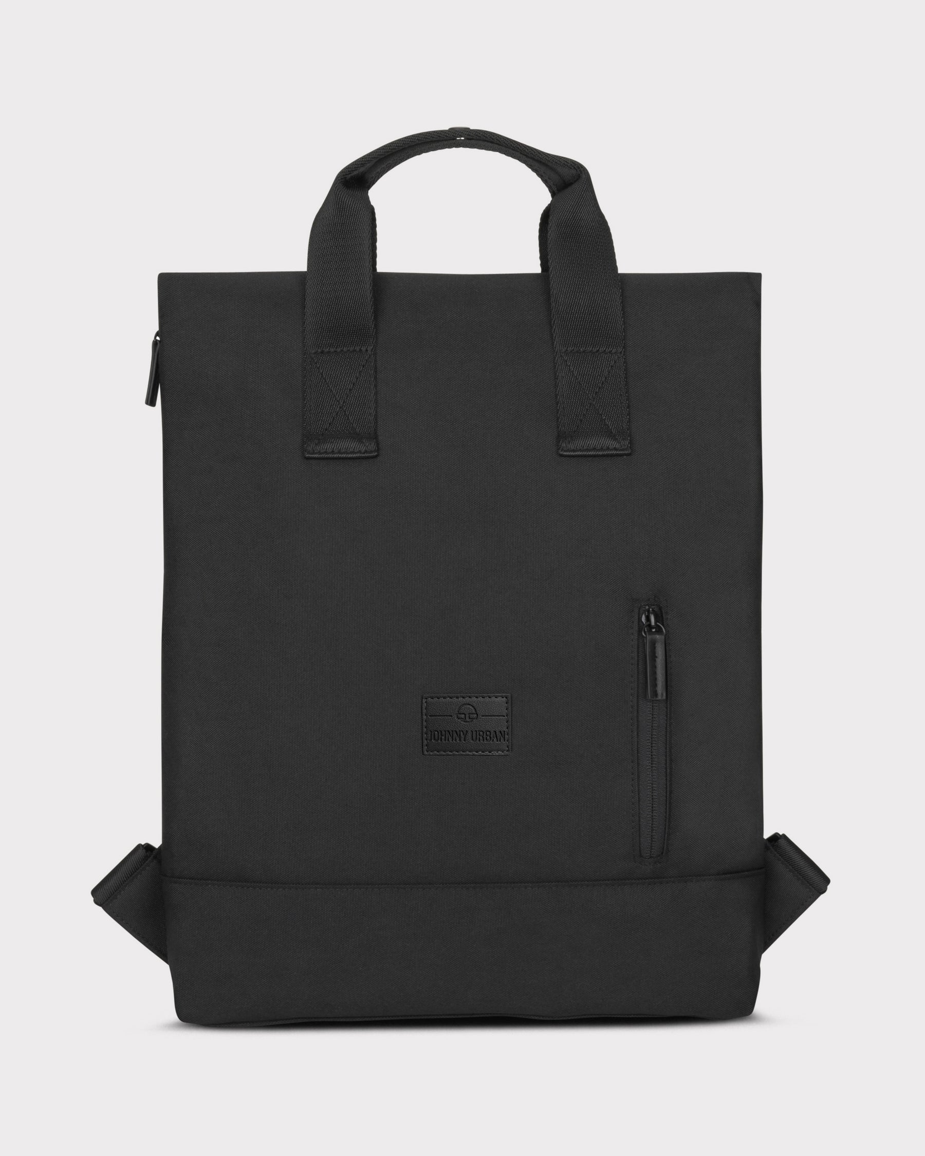 Schwarzer Johnny Urban Rucksack 'Ivy' mit rechteckiger Form und kurzem Tragegriff