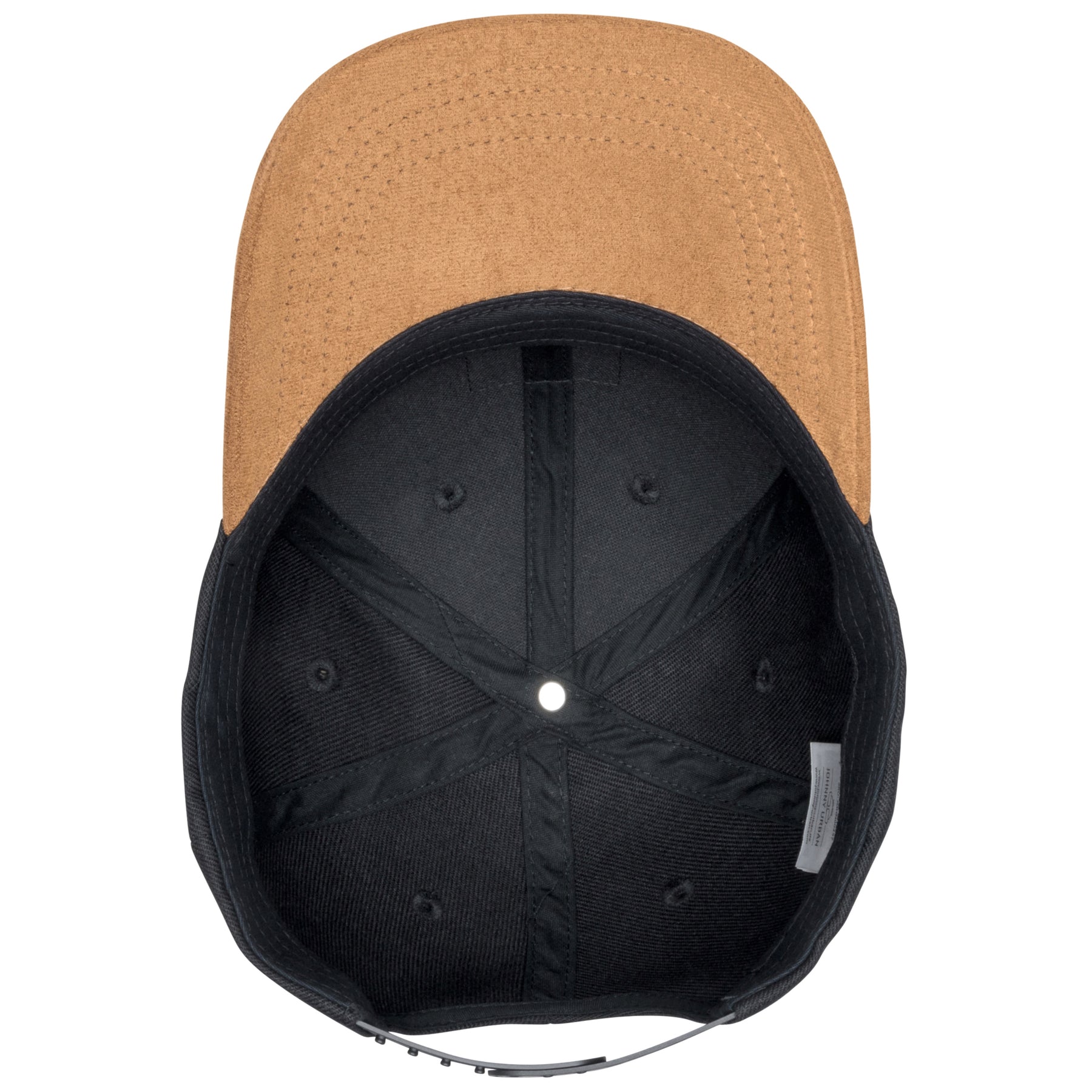 Curved Cap 'Dean' mit schwarzer Innenkonstruktion und braunem Schirm