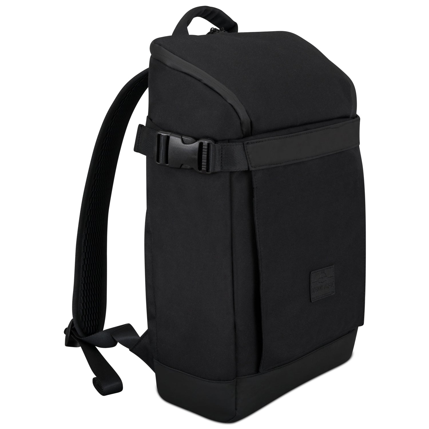 Schwarzer Rucksack 'Luca' mit verstellbarem Brustgurt und gepolsterten Schulterriemen