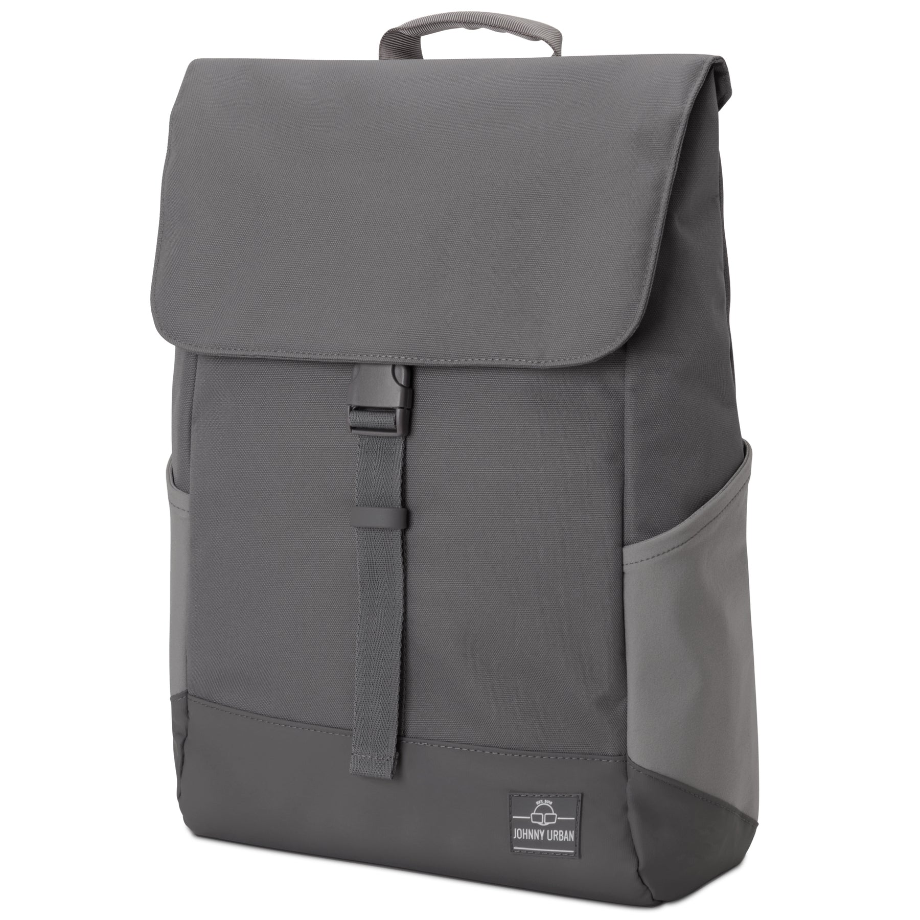 Dunkelgrauer Tagesrucksack 'Mika' von Johnny Urban mit Klappe und Steckverschluss