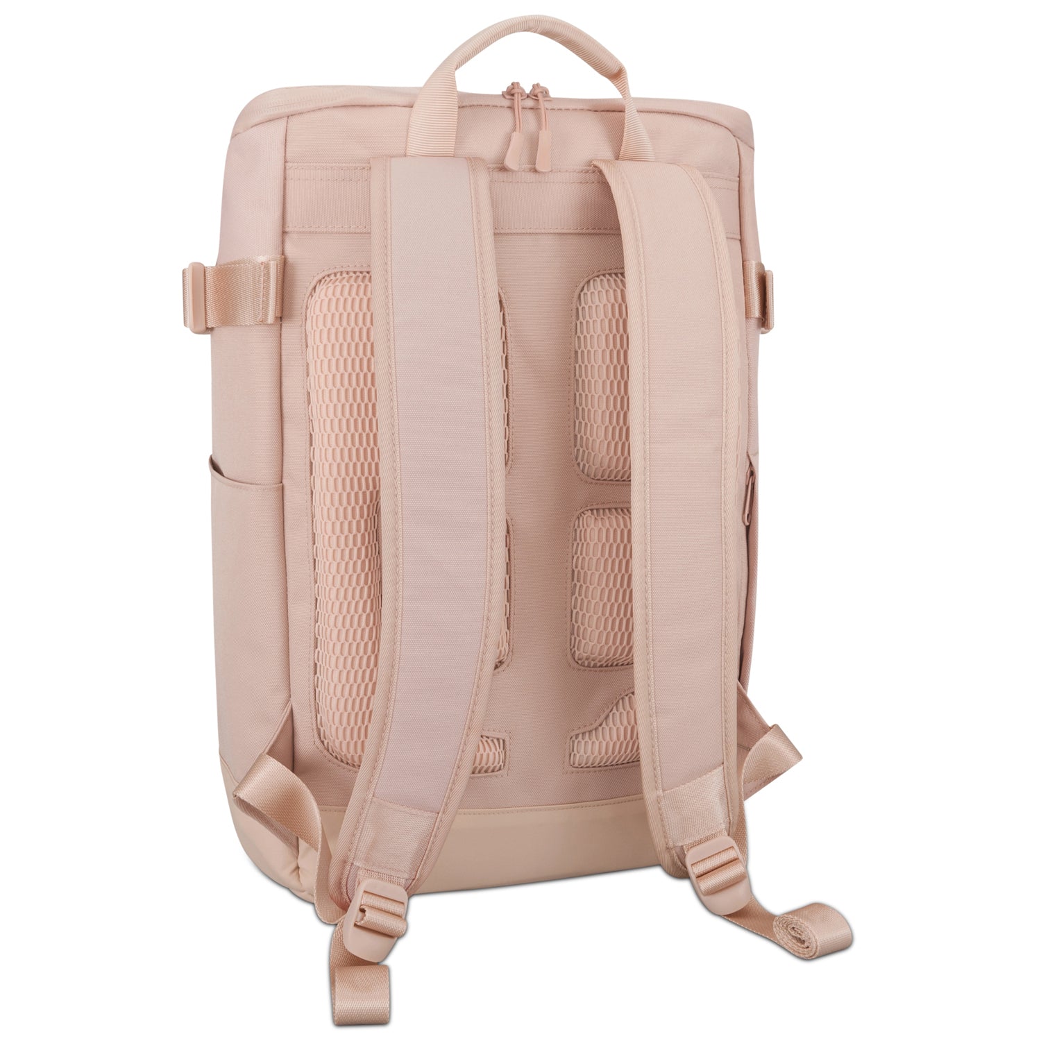 Rucksack 'Luca' von Johnny Urban in Beige, Rückseite mit gepolsterten Schultergurten und Rückenbereich