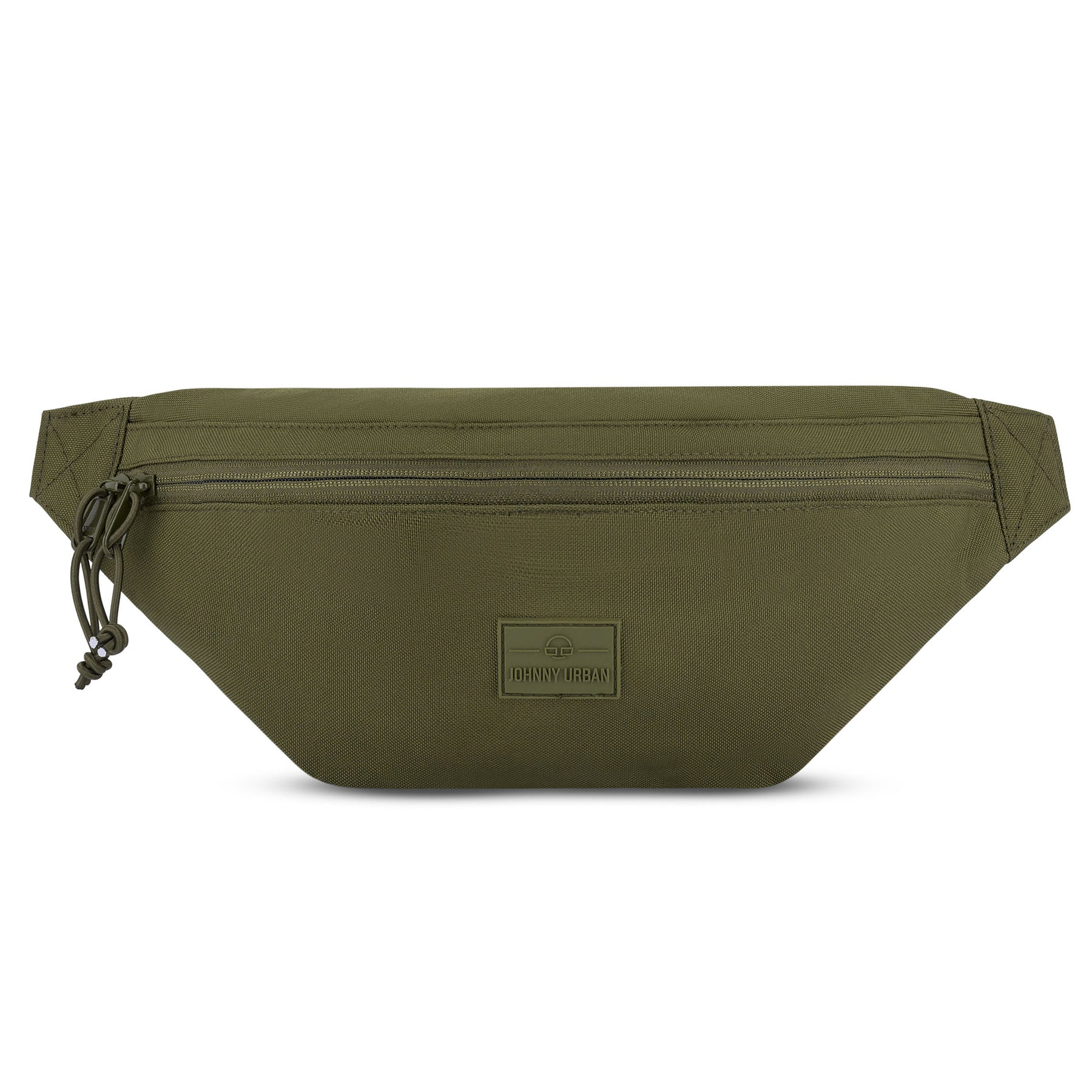 Olivegrüne Bauchtasche 'Erik Large' von Johnny Urban mit Reißverschluss und Logo