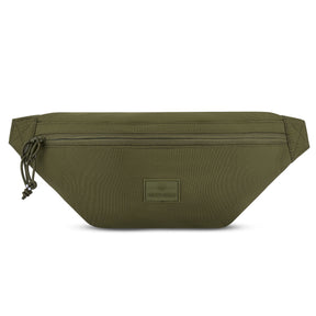 Olivegrüne Bauchtasche 'Erik Large' von Johnny Urban mit Reißverschluss und Logo