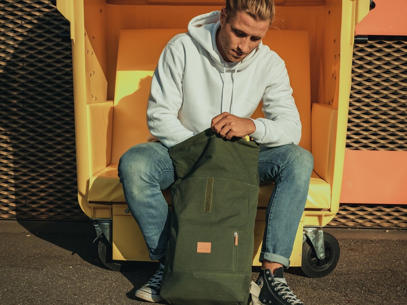 Rolltop Rucksack Adam large in grün - Johnny Urban