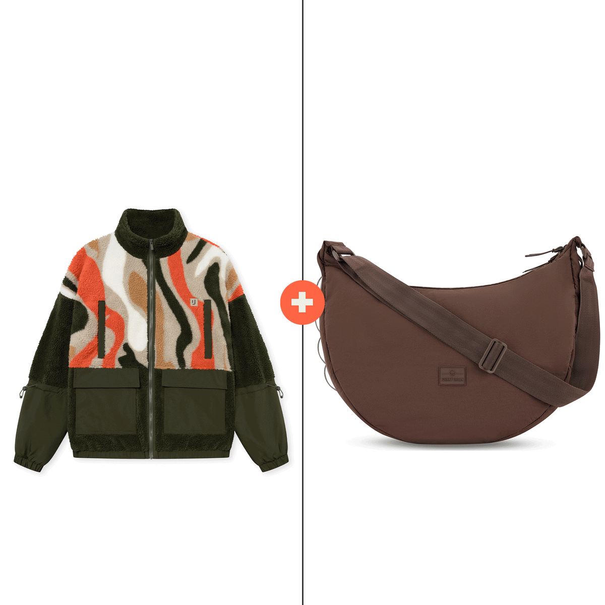 Fleecejacke + Half Moon Bag Set