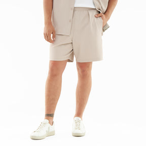 Mason Set Herren lockere kurze Hose in Sand mit seitlichen Taschen
