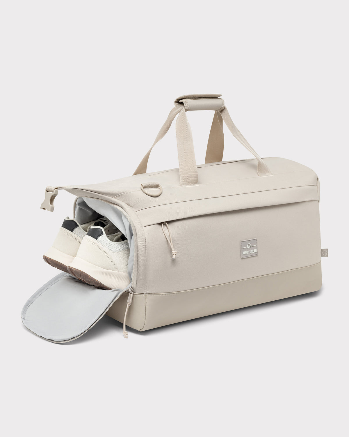 Johnny Urban Weekender 'Milan' Reisetasche in Sand mit seitlichem Schuhfach und Griffen