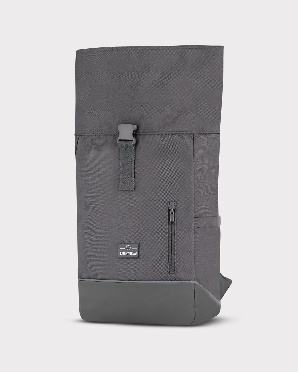Rolltop Rucksack Robin Medium von Johnny Urban grau, rechteckig, mit Fronttasche und klappbarem oberen Verschluss