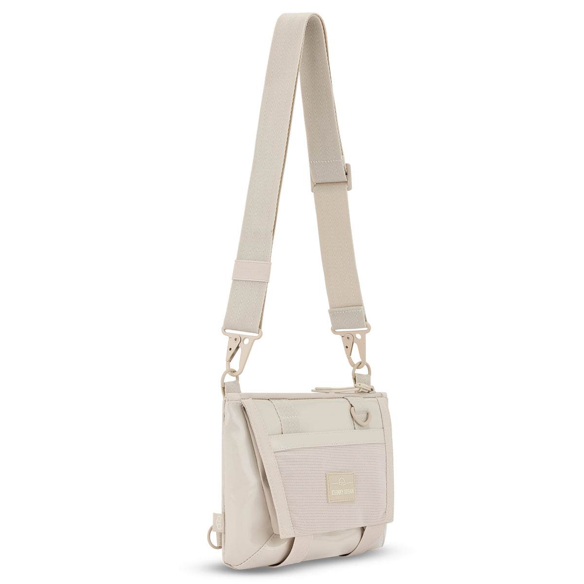 Beige Umhängetasche 'Avery' von Johnny Urban mit verstellbarem Schultergurt und Fronttasche