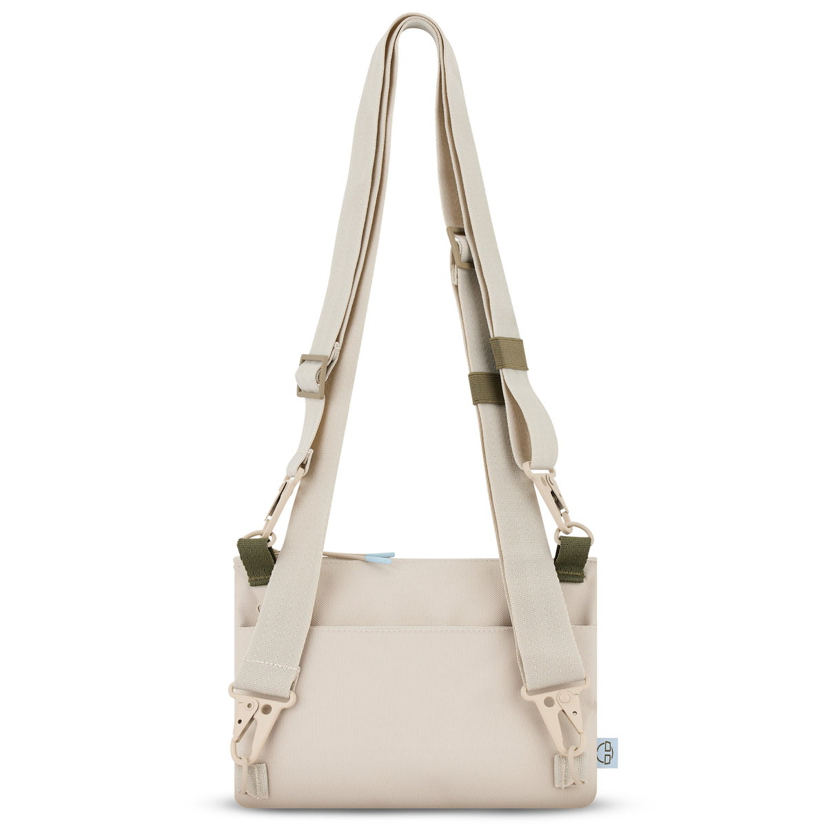 Beige Umhängetasche 'Avery' mit verstellbaren Trägern und Außentasche