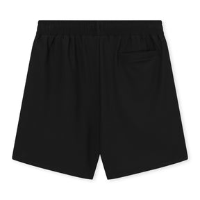 Schwarze Herren-Shorts 'Mason' mit elastischem Bund und einer aufgesetzten Gesäßtasche