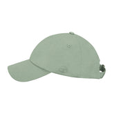 Grüne Canvas-Cap 'Jen' mit verstellbarem Rückriemen und gesticktem Logo