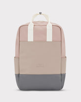 Damenrucksack 'Hailey' in Beige, Rosa und Grau mit weißen Tragegriffen