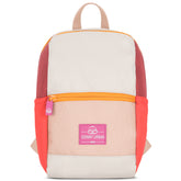 Kinderrucksack ‚Leo‘ von Johnny Urban in Rosa mit roten Seitentaschen und orangem Reißverschluss