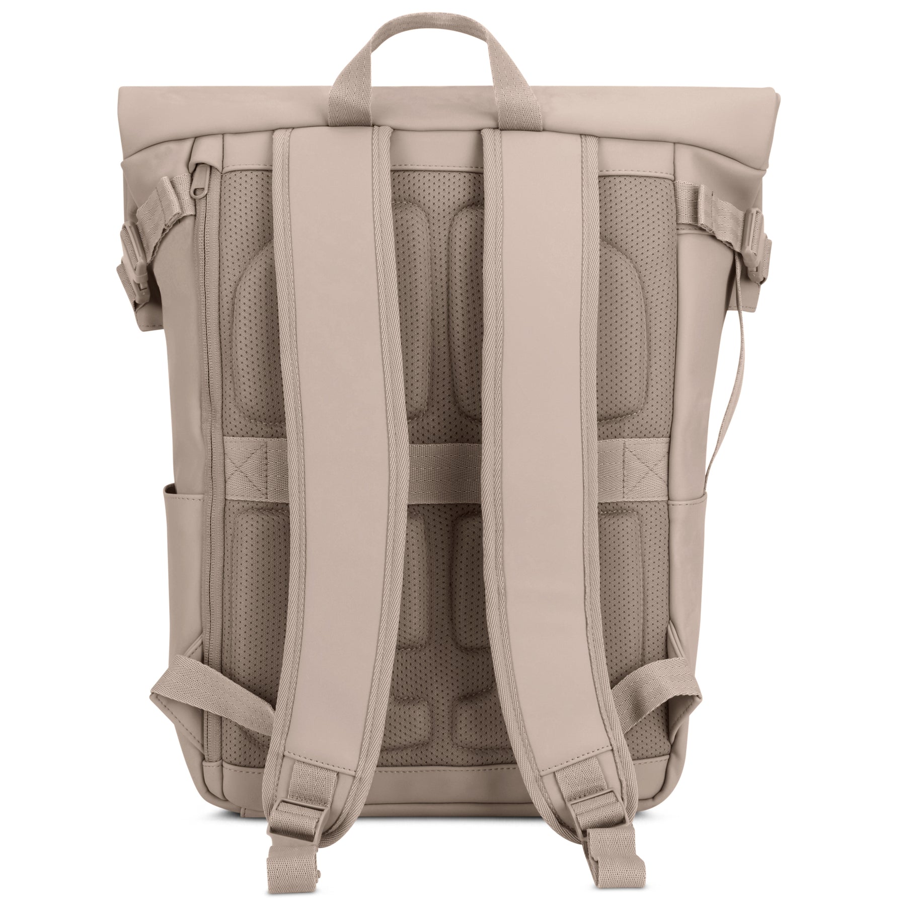 Beiger Rolltop Rucksack 'Henry' von Johnny Urban mit gepolsterten Rücken- und Schultergurten