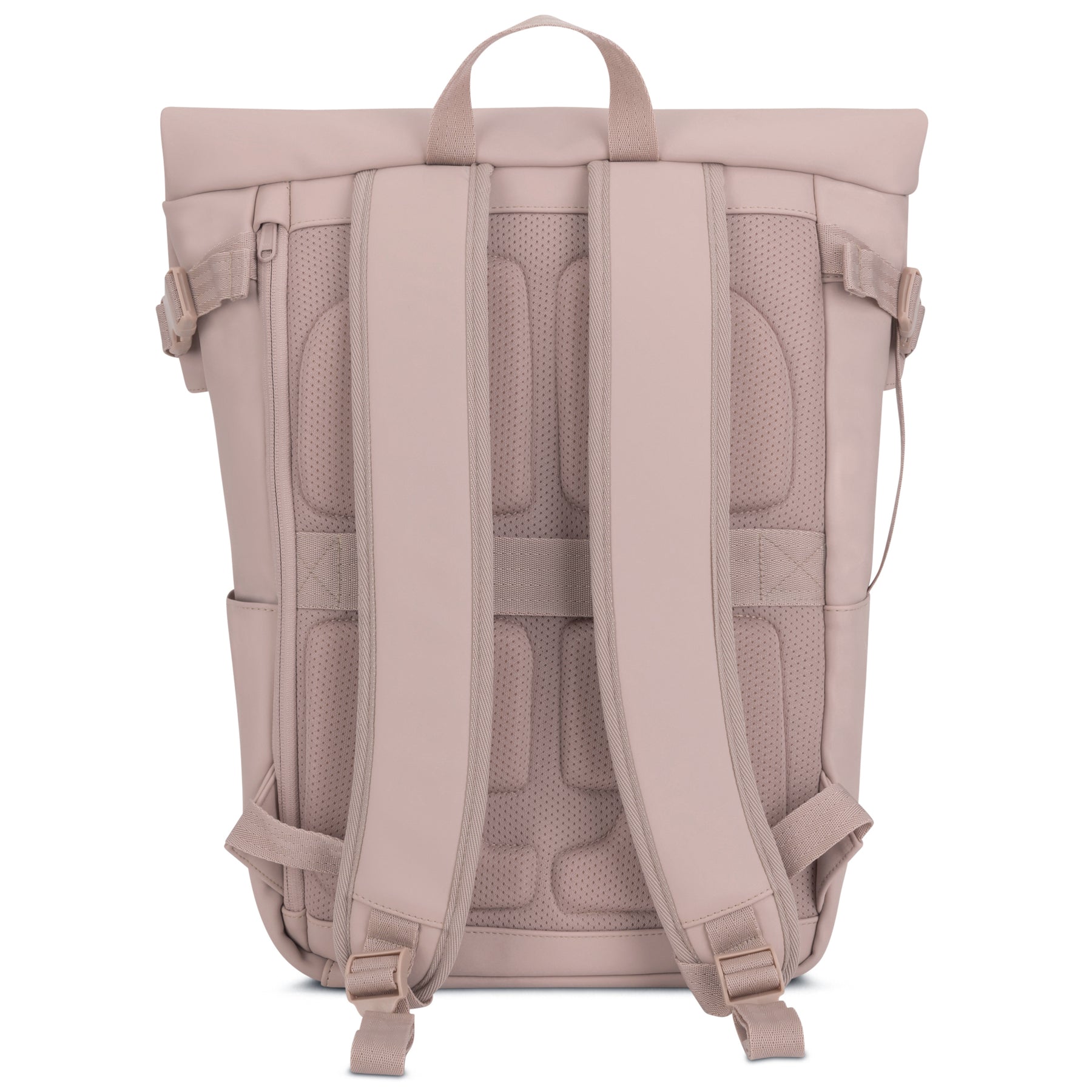 Rolltop Rucksack Henry, wasserdicht, Damen, rosa, mit gepolsterten Trägern und Rückenbereich