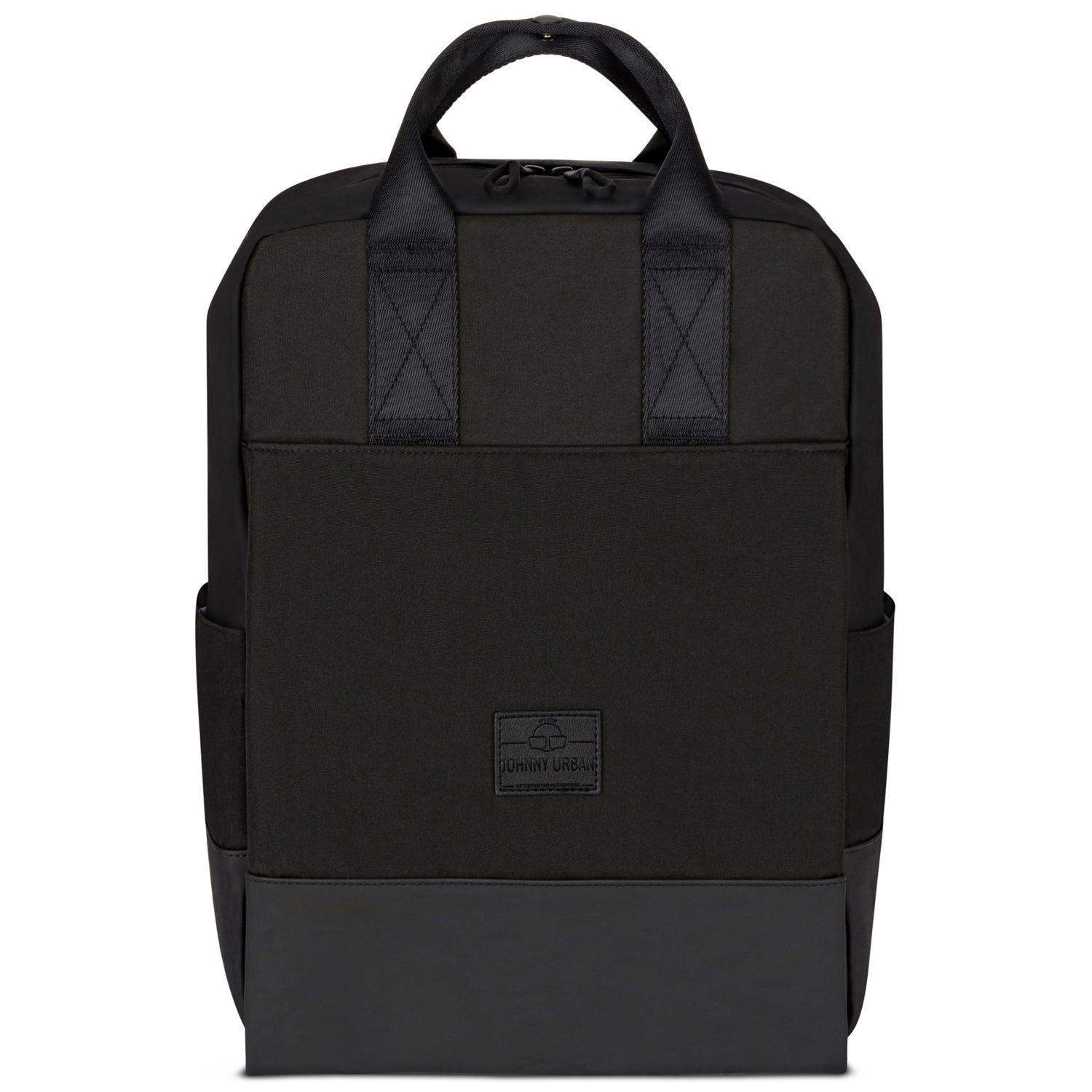 Schwarzer Rucksack 'Jona Large' von Johnny Urban mit zwei Trageschlaufen und Außentaschen